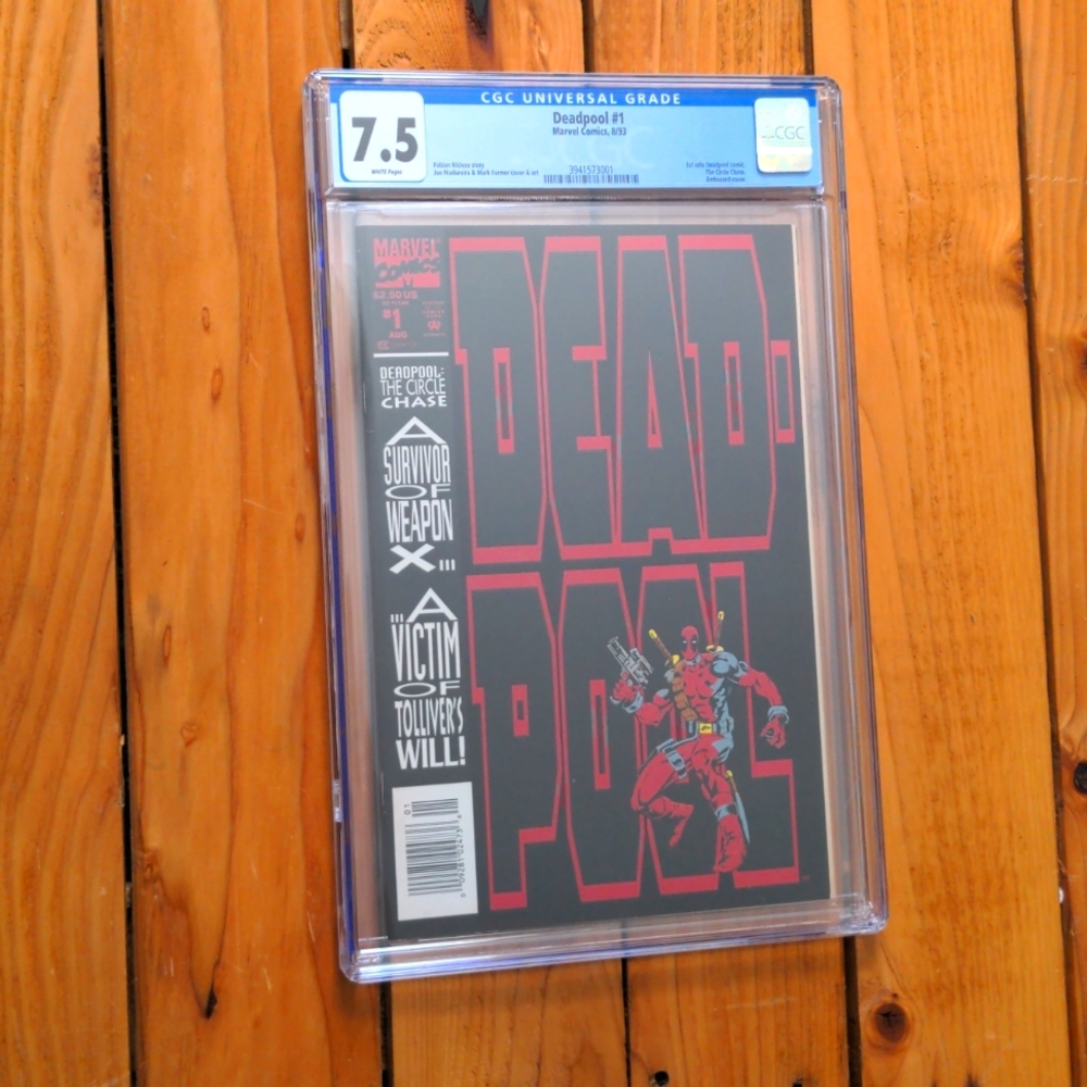 Marvel comics CGC 7.5 deadpool #1 First Solo